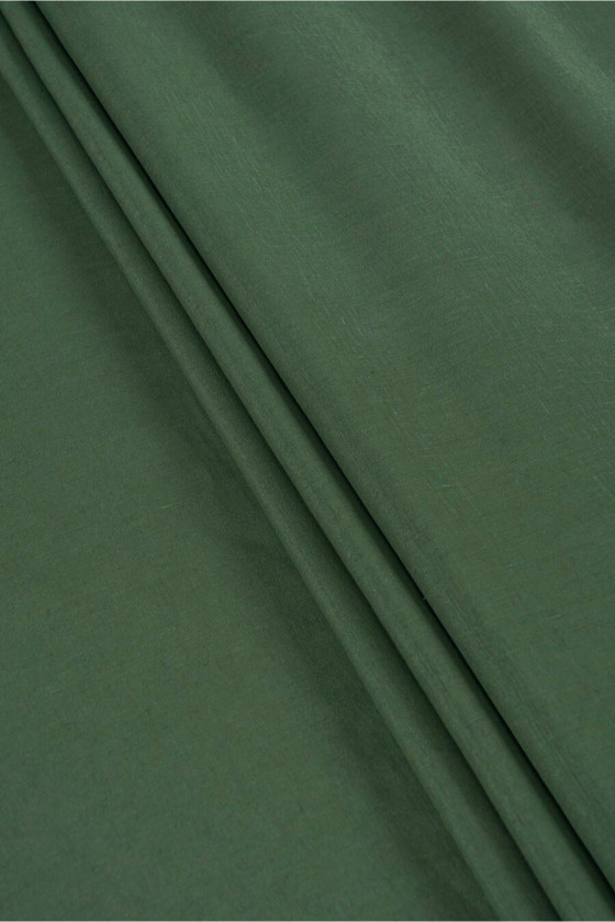Natural linen dark green
