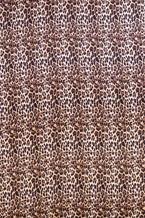 Leopard print silk satin