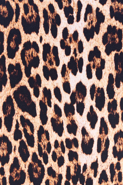 Leopard print silk satin