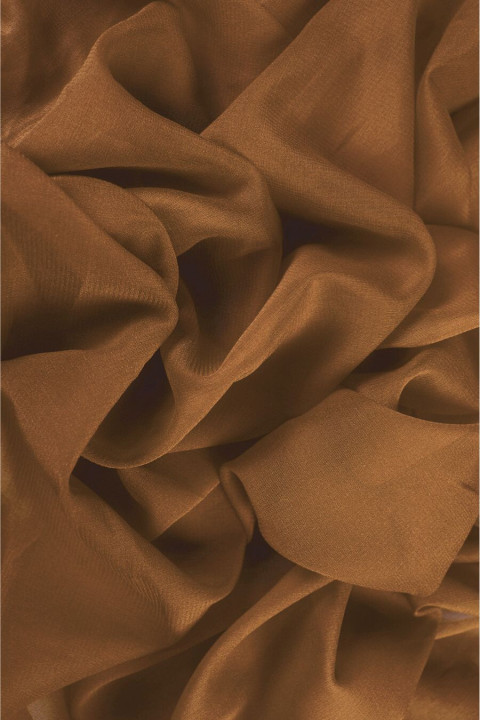 Georgette Silk Narrow Old Gold