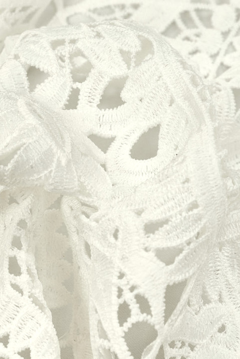 Guipur de macramé crema