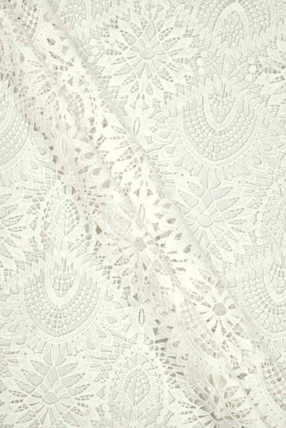 Krémová makramé guipure