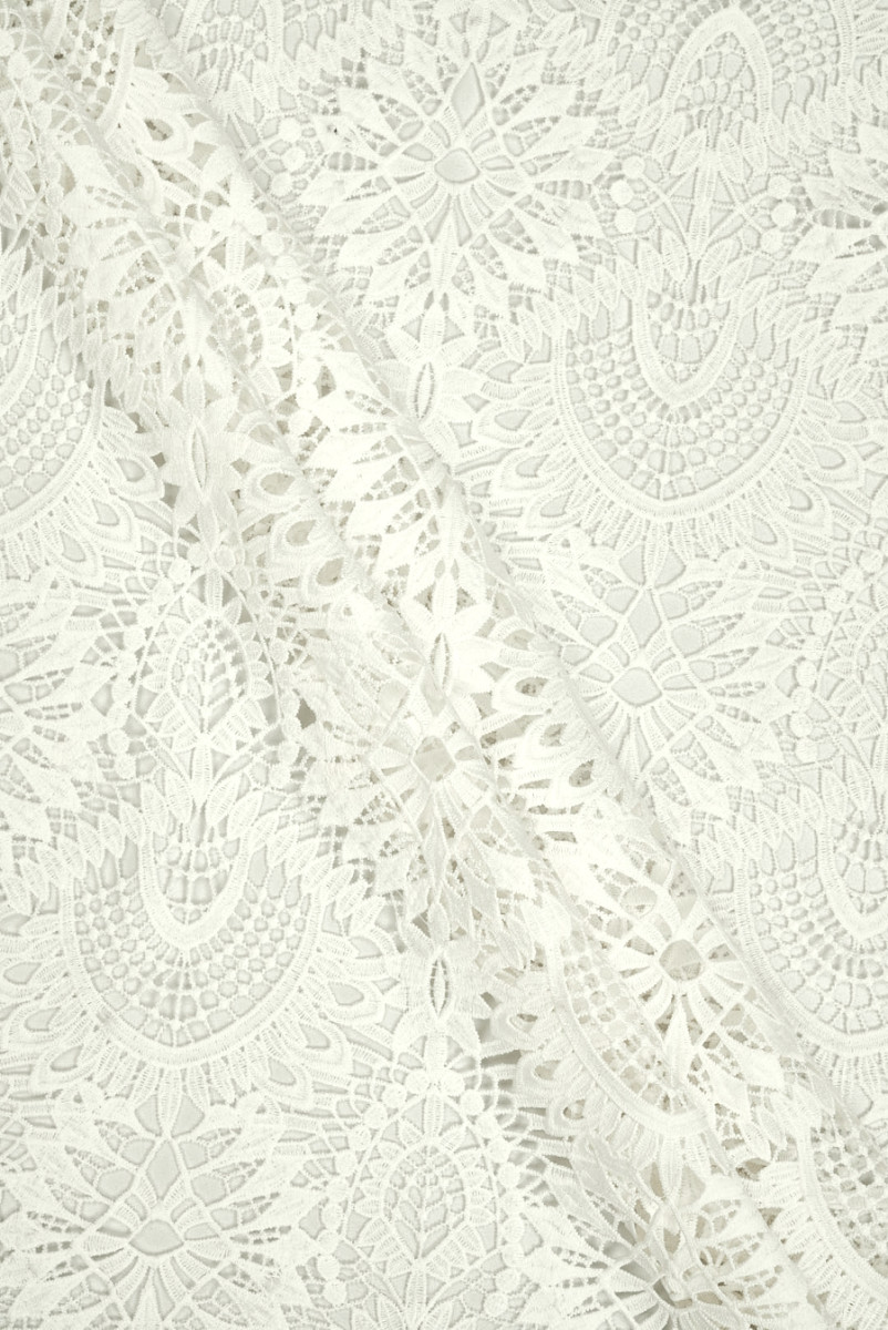 Krémes makramé guipure