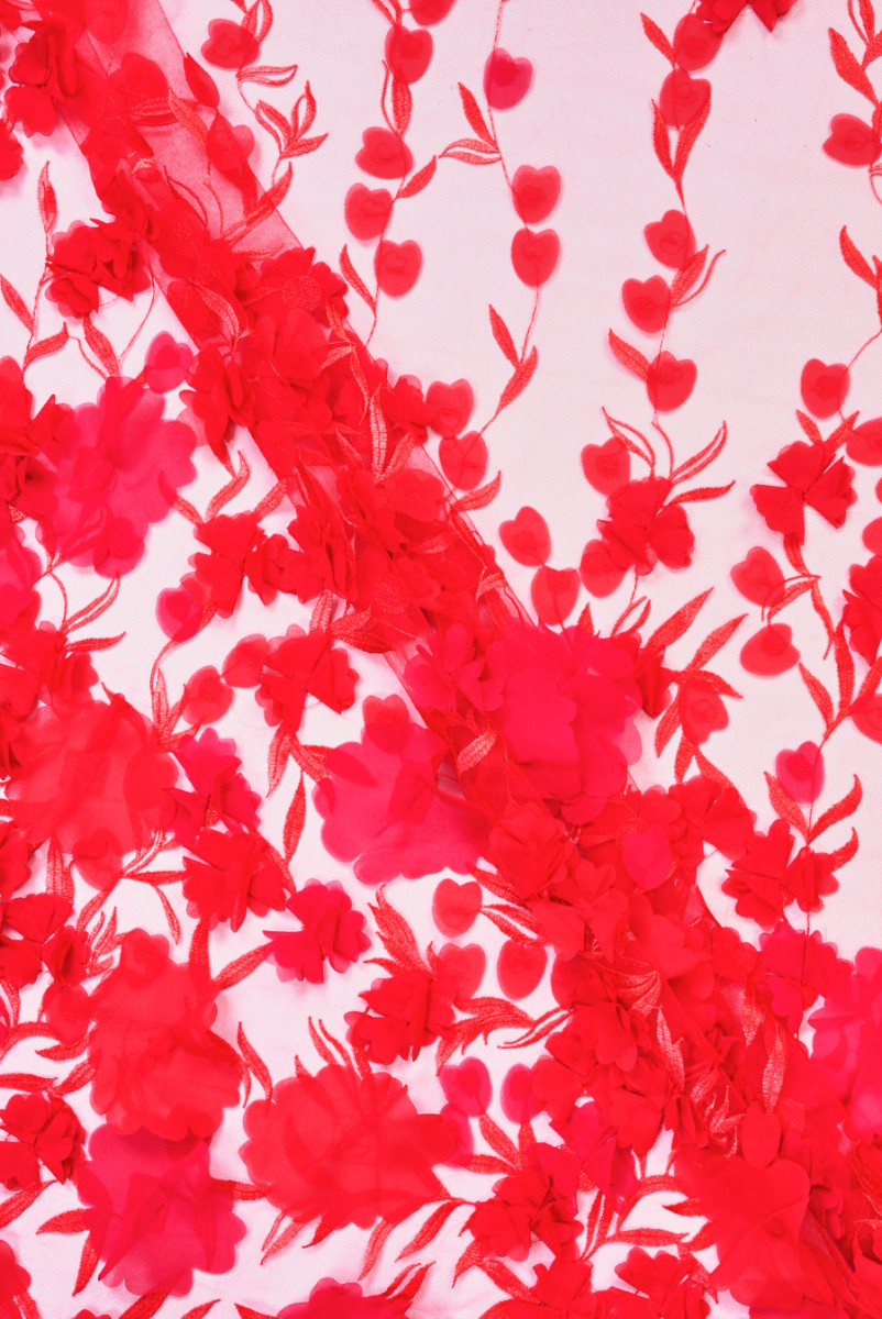 3D vakara audums sarkans