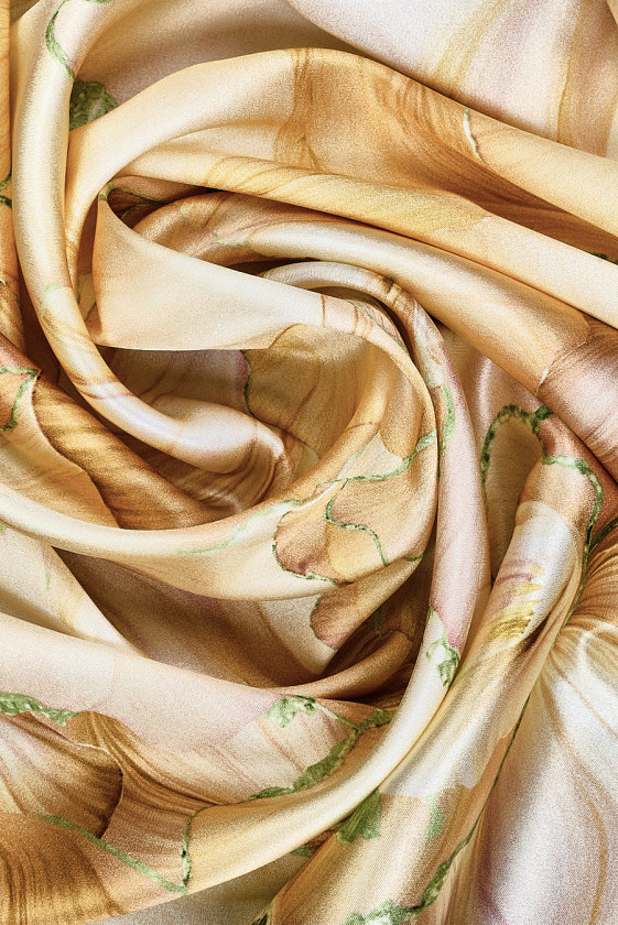 Silk satin yellow flowers