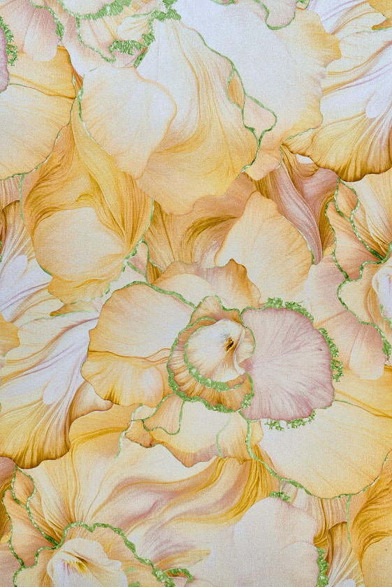 Silk satin yellow flowers