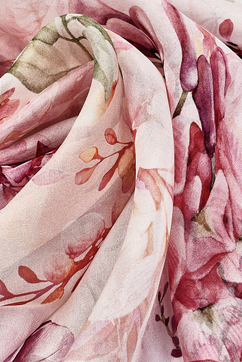 Seidenmusselin helle Blumen