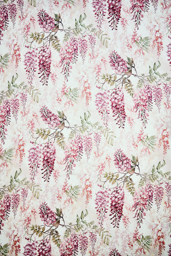 Seidenmusselin helle Blumen