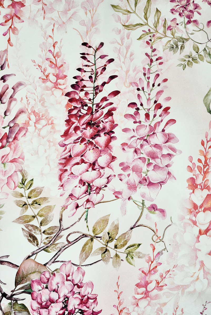 Seidenmusselin helle Blumen