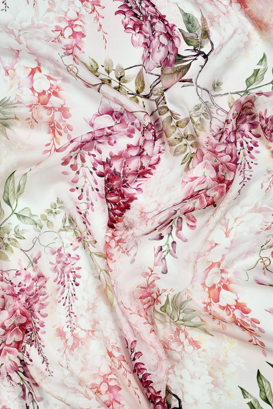 Seidenmusselin helle Blumen