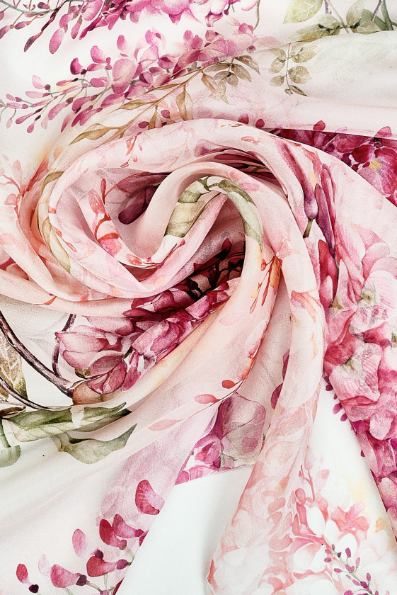 Seidenmusselin helle Blumen