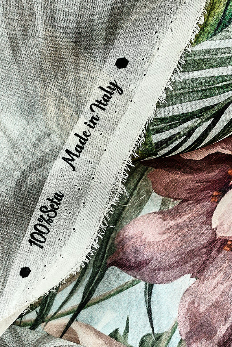 Silk muslin tropical vegetation