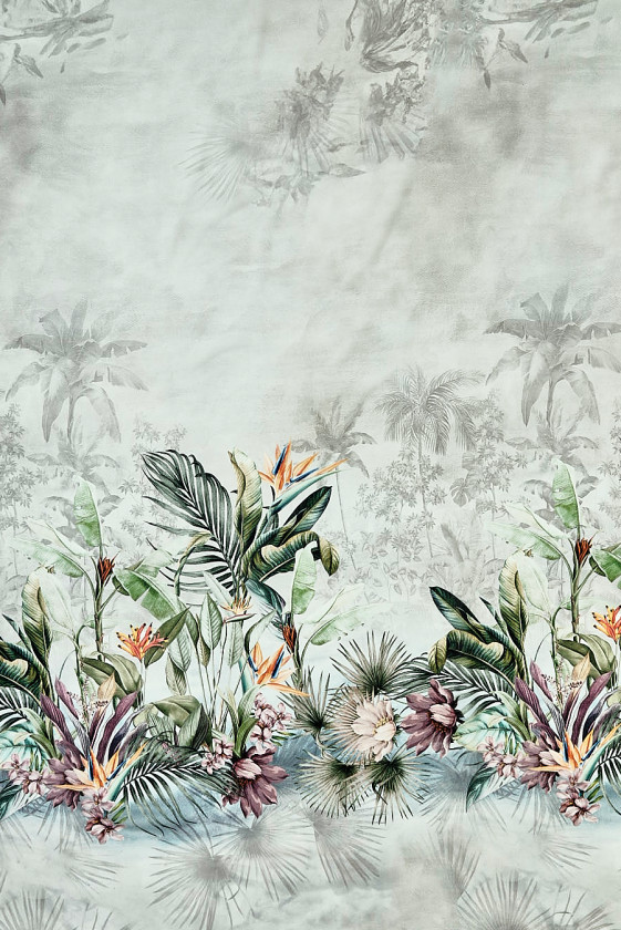 Silk muslin tropical vegetation