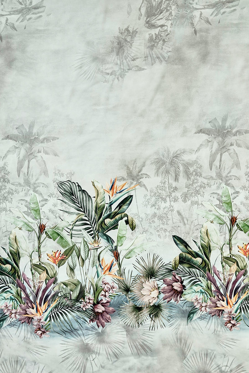 Silk muslin tropical vegetation