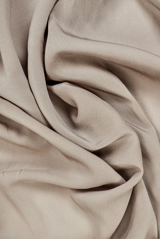 Thin viscose georgette beige