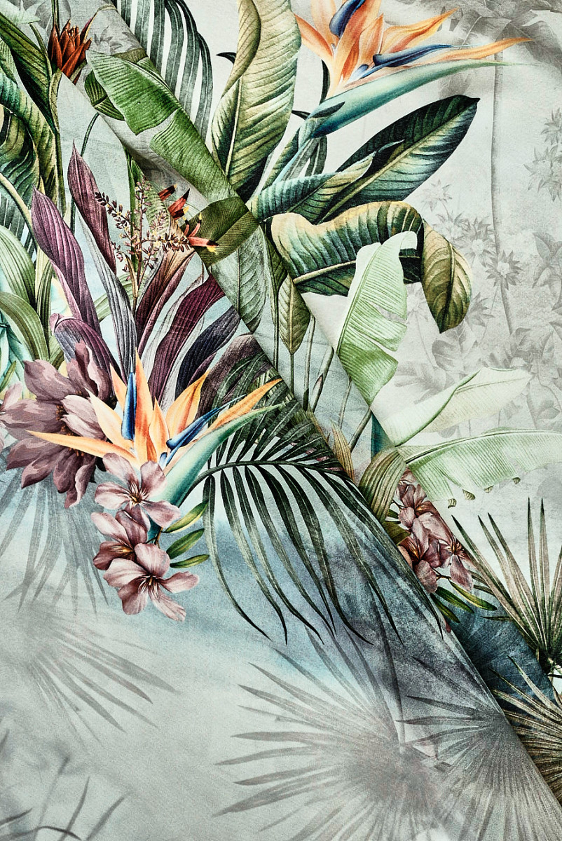 Silk muslin tropical vegetation