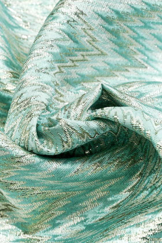 Jacquard mint zigzags