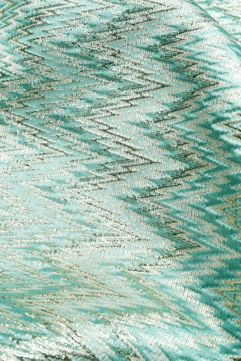 Jacquard mint zigzags