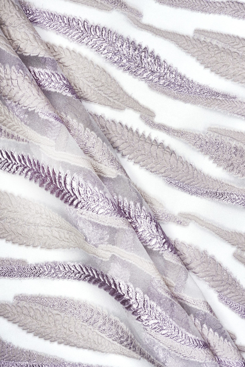 Organza-Jacquard-Farnblätter