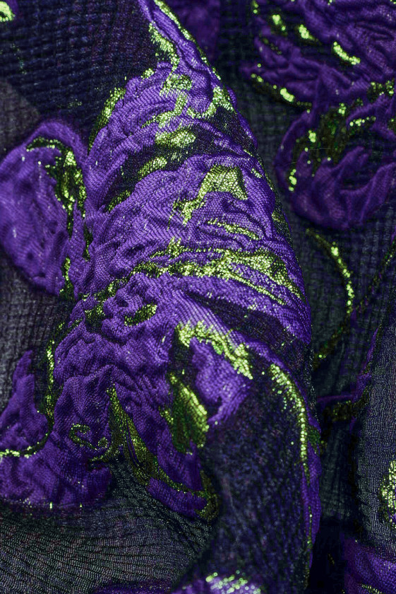 Jacquard organza lila virágok