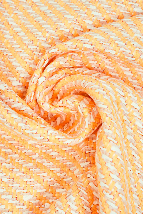 Tkanina kostiumowa typu chanel żółta pastelowa