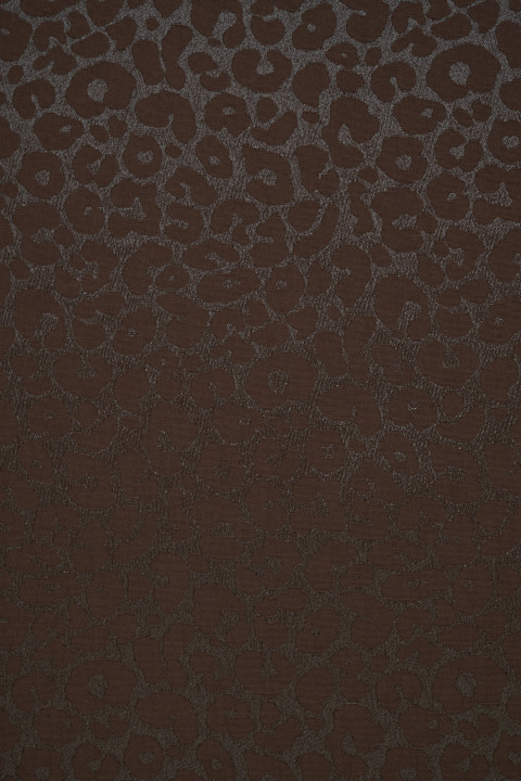 Brown leopard print jacquard