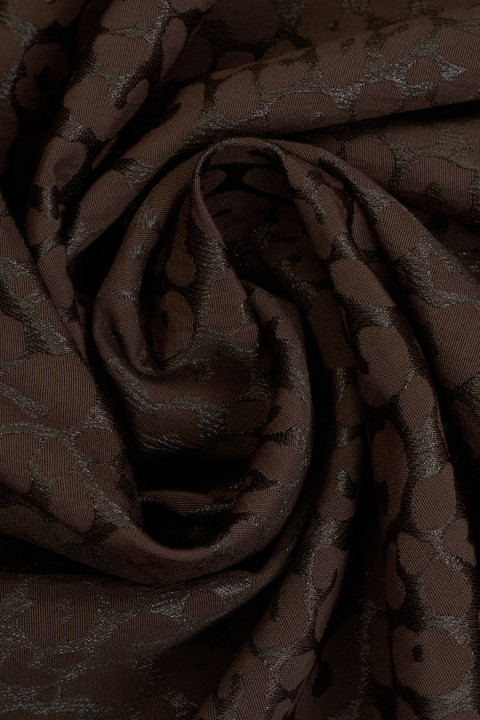 Brown leopard print jacquard