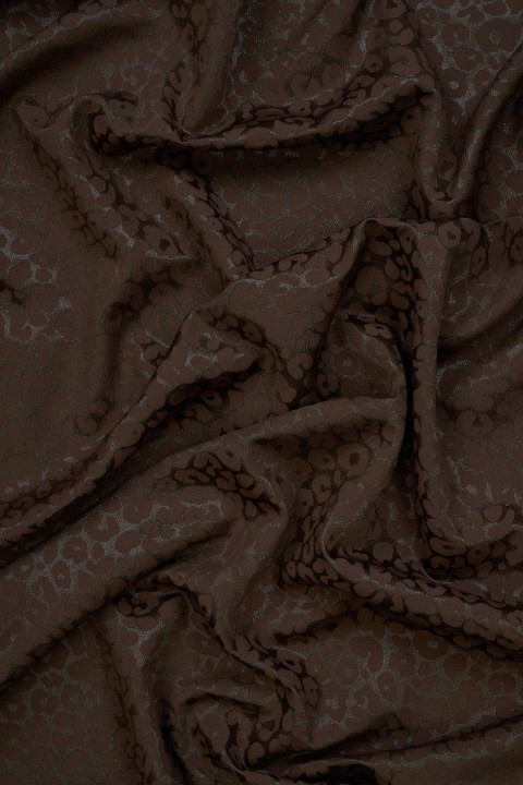 Brown leopard print jacquard