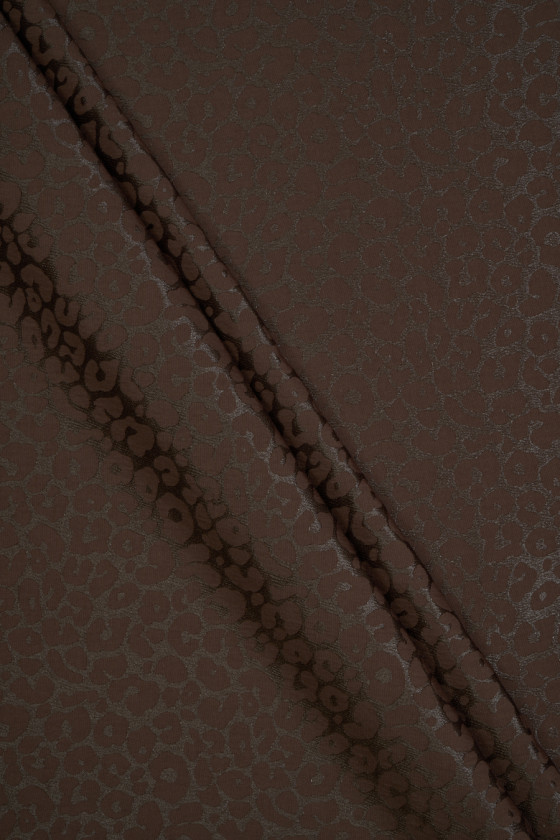 Brown leopard print jacquard
