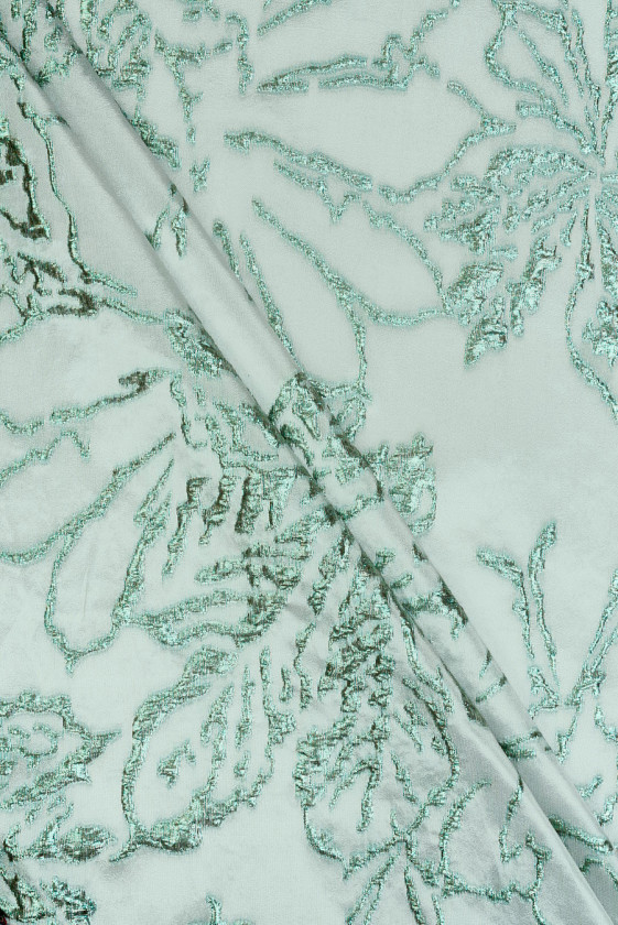 Jacquard mit großen Minzblüten