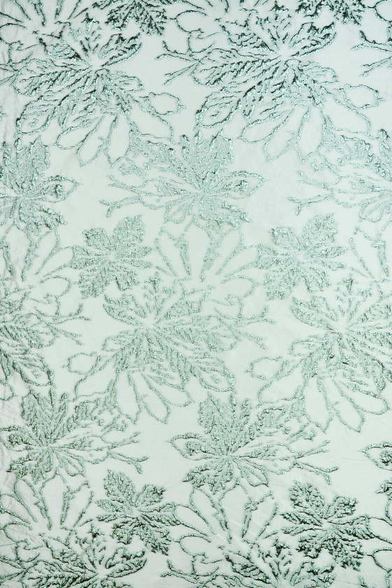 Jacquard nagy mentavirágokkal