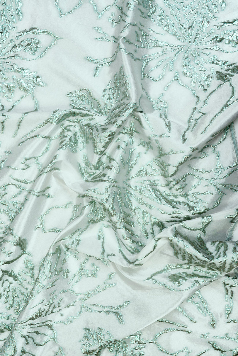 Jacquard mit großen Minzblüten