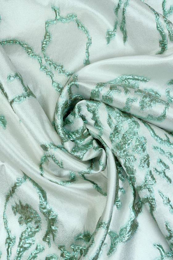 Jacquard mit großen Minzblüten