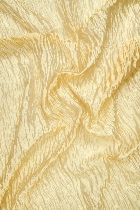 Poliestera audums mīcīts dzeltenā krāsā