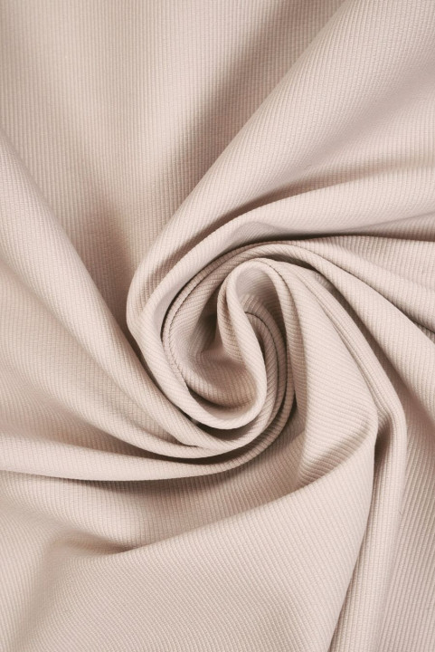 Viscose gros-grain beige avec une goutte de rose