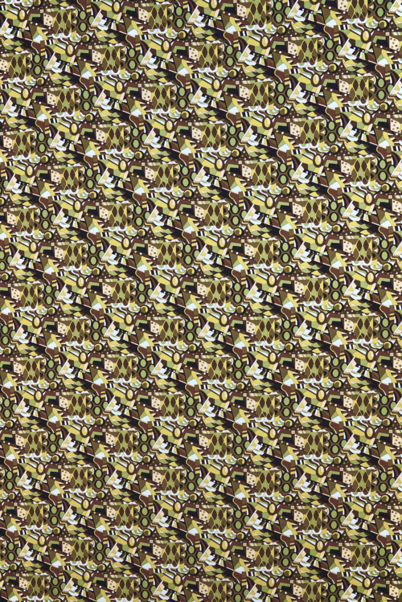 Dicke Crêpe seidengrüne Geometrie