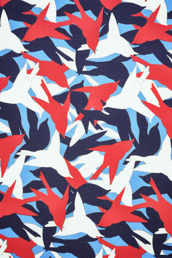 Silk Twill in Birds