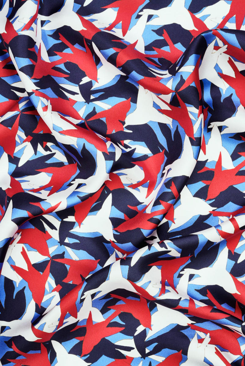 Silk Twill in Birds