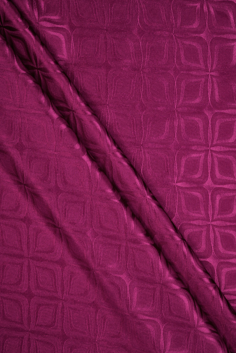 Fuchsia jacquard silk