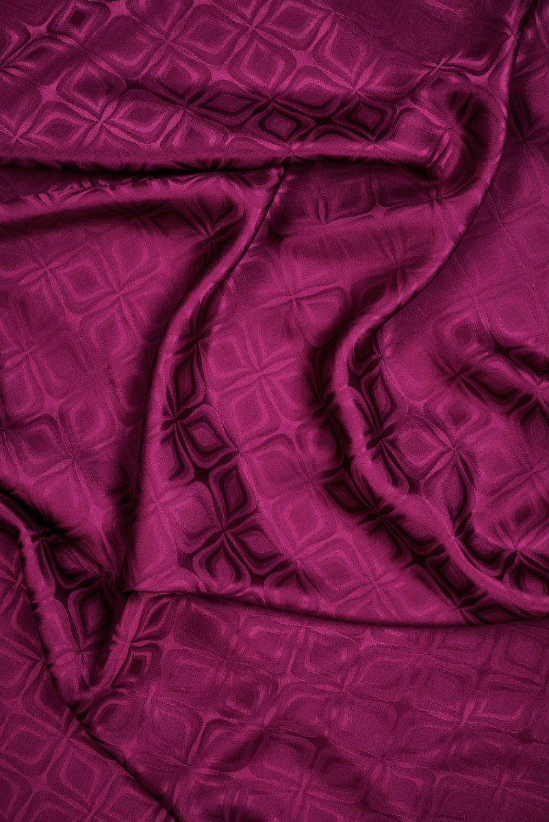 Fuchsia jacquard silk
