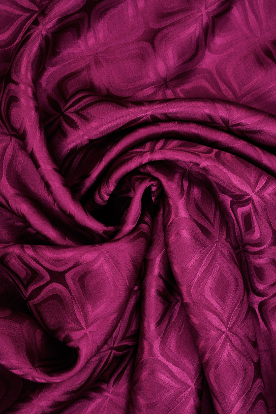 Fuchsia jacquard silk