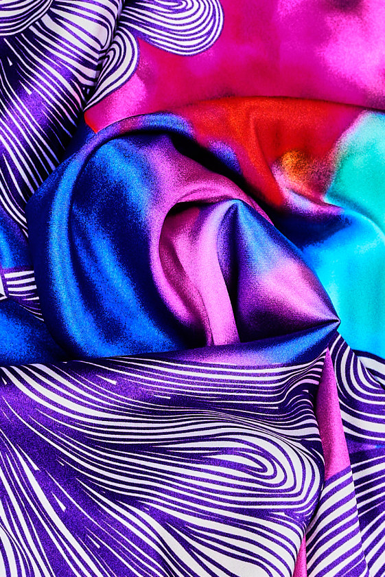 Silk Satin Colorful Abstract