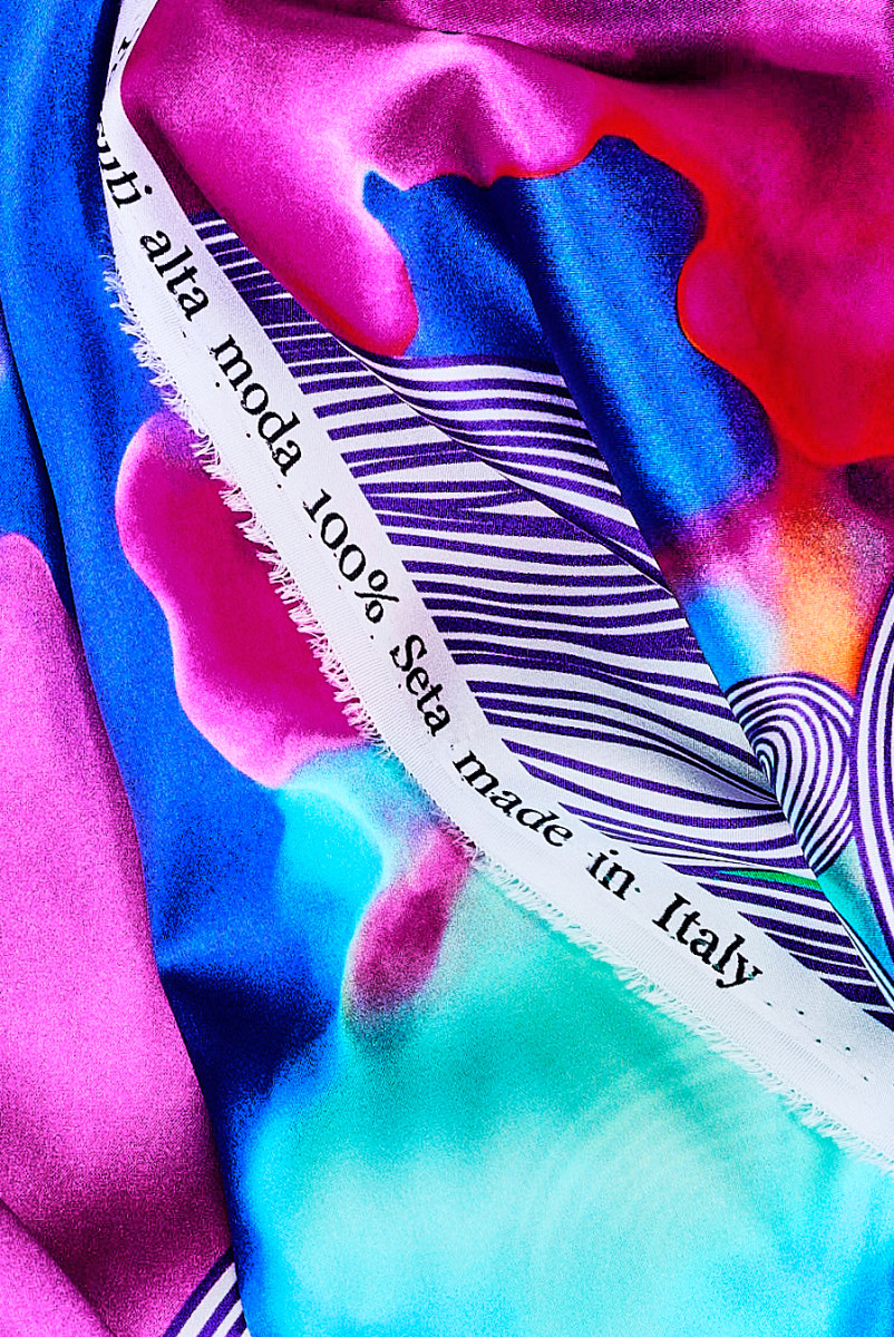 Silk Satin Colorful Abstract