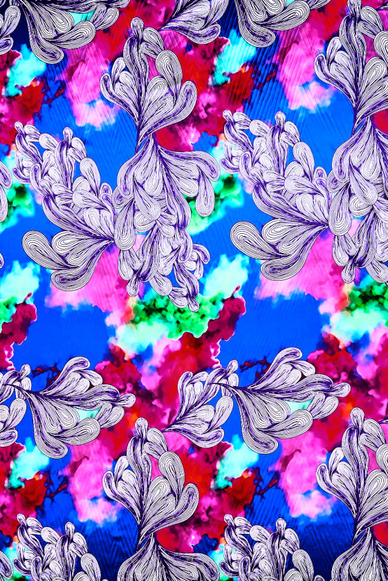 Silk Satin Colorful Abstract