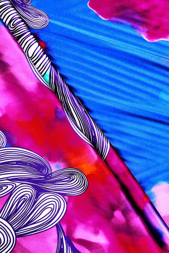 Silk Satin Colorful Abstract