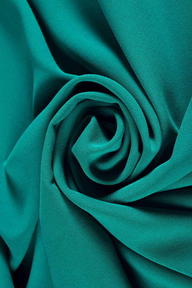 Georgette ARMACADI marinegrün COUPON 110cm