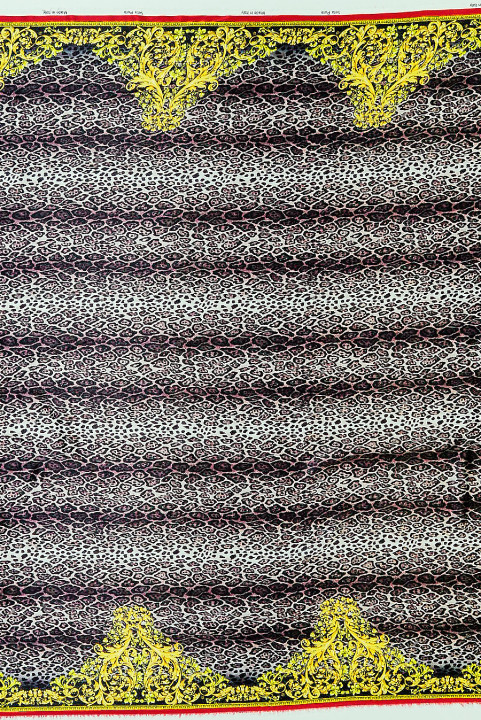 Silk Panther Satin and Ornaments