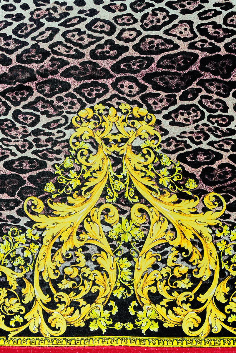 Silk Panther Satin and Ornaments