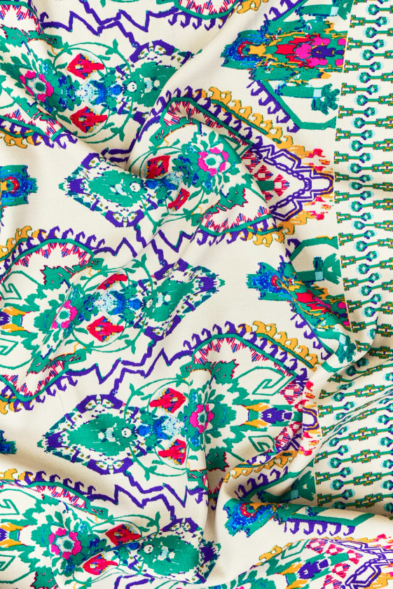 Viscose with ethnic motifs