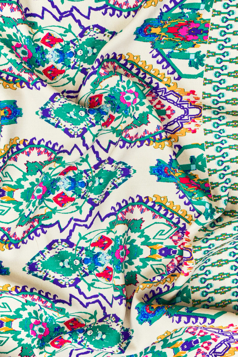 Viscose with ethnic motifs